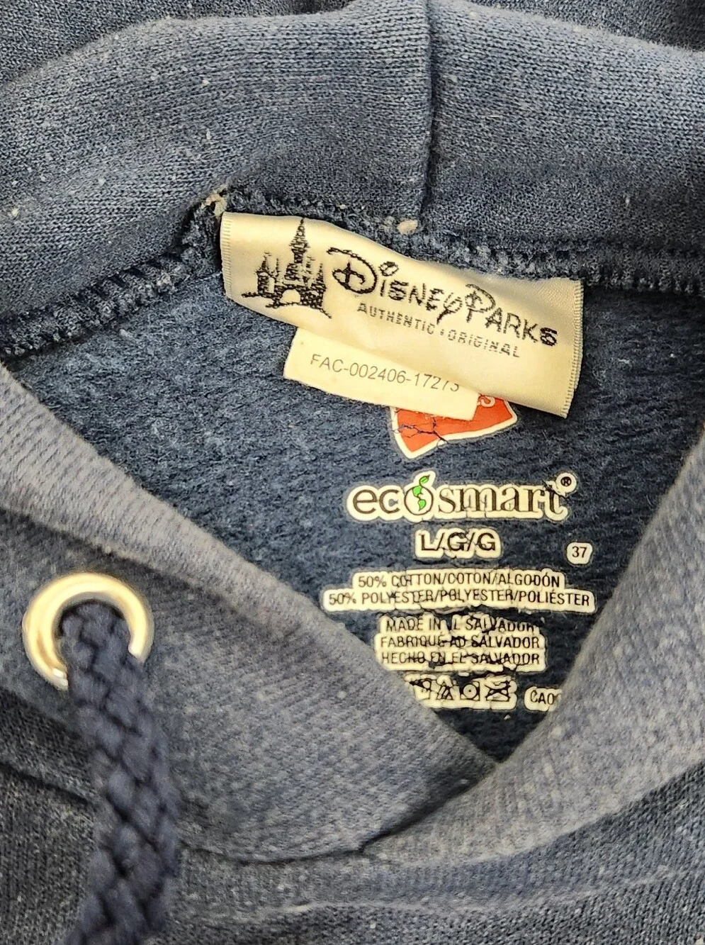 Disney Parks Disneyland Resort Faded Pullover Hoodie Large.